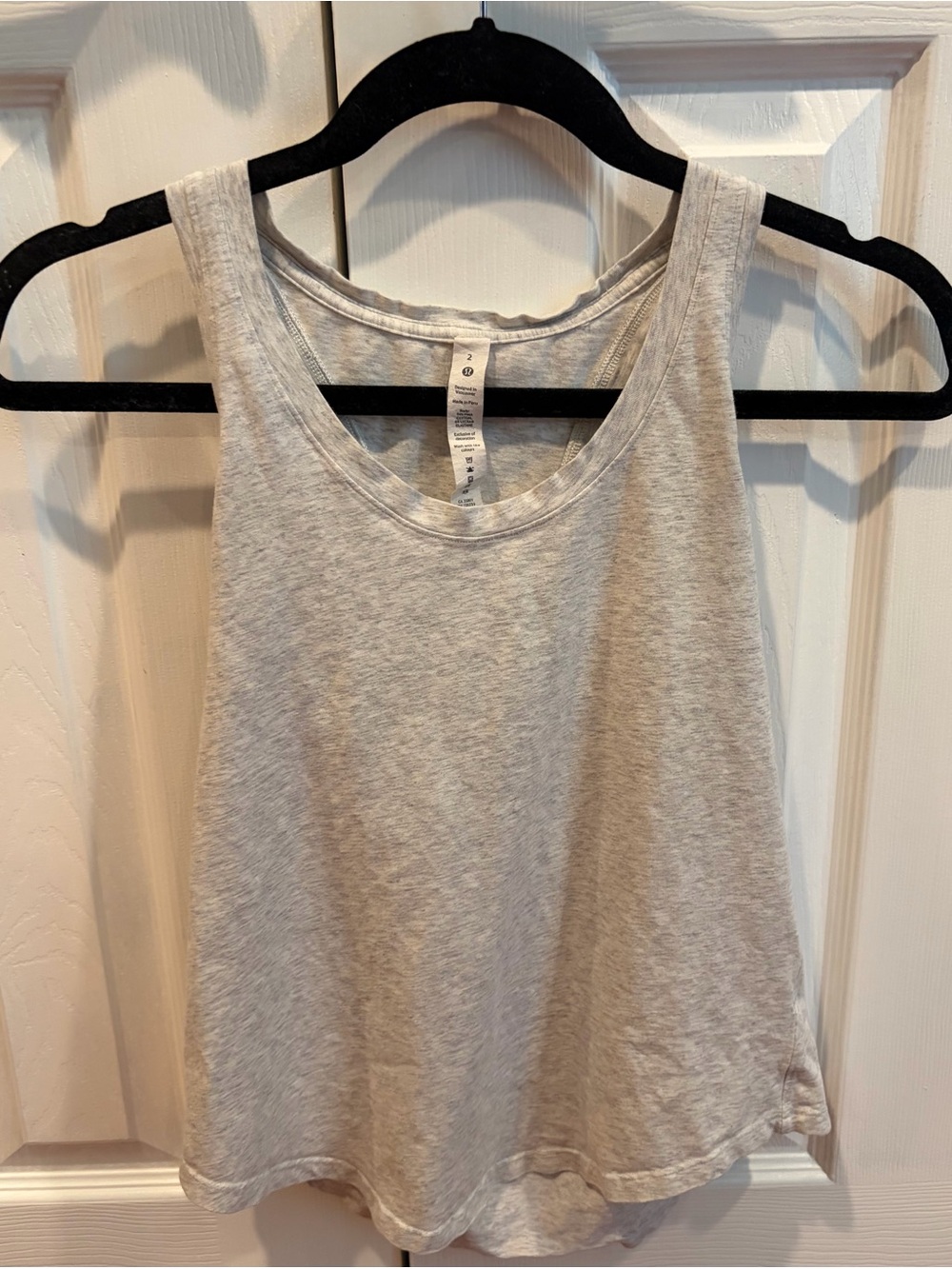 Lululemon Love Tank - Light Heather Gray, Size 2